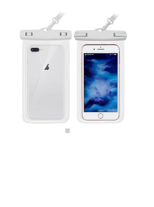 汎用防水ケース 防水ケース カバー  PVC 透明薄型 スマホケース ネックストラップ付き iPhone Android 全機種対応