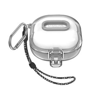 Samsung Galaxy Buds Live Buds Pro Galaxy Buds2 Pro �P�[�X �^�t�Ŋ�� 2�d�\�� TPU+PC �A�N�Z�T���[ CASE �ϏՌ� �����h�~ �Ɠ��ȃX�C�b�` ���S�ȃ��b�N�݌v ���[ �ی� �P�[�X �N���A �J�o�[ �X�g���b�v�t�� 