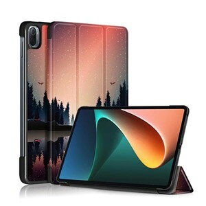 Xiaomi Pad 5 / Pad 5 Pro 2021���f�� 11�C���` �^�u���b�g�P�[�X CASE �I�[�g�X���[�v �蒠�^�J�o�[ �X�^���h�@�\ �u�b�N�^ ���p �֗����̍��� XiaoMi-smart-pen�̏[�d�ɑΉ� �l�C �蒠�^ ���U�[ �u�b�N�J