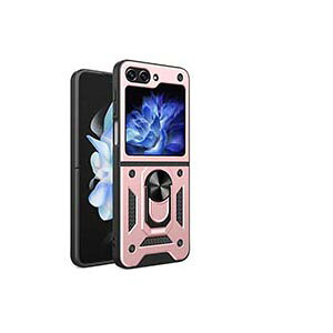 �T���X�� �M�����N�V�[ Samsung Galaxy Z Flip5 5G �P�[�X �܂肽���݌^Android�X�}�z�A�N�Z�T���[ TPU&PC �v���X�`�b�N�� �����O�u���P�b�g�t�� �w��h�~ �y�� �ɔ� ��G�蔲�Q CASE �ϏՌ� �y�� ������