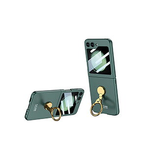 Samsung Galaxy Z Flip5 5G �P�[�X �܂肽���݌^Android�X�}�z�A�N�Z�T���[ PC �v���X�`�b�N�� �P�[�X �y�� ��G�蔲�Q CASE �����O�u���P�b�g�t�� �ϏՌ� �y�� �����₷�� �J�b�R���� �X�^���h�@�\ ��