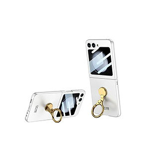 Samsung Galaxy Z Flip5 5G �P�[�X �܂肽���݌^Android�X�}�z�A�N�Z�T���[ PC �v���X�`�b�N�� �P�[�X �y�� ��G�蔲�Q CASE �����O�u���P�b�g�t�� �ϏՌ� �y�� �����₷�� �J�b�R���� �X�^���h�@�\ ��