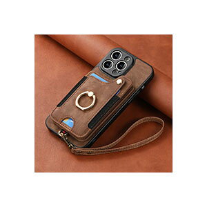 �A�b�v�� �A�C�t�H�� Apple iPhone 15 15 Plus 15 Pro 15 Pro Max �P�[�X �J�o�[ TPU&PU���U�[ �w�ʃJ�o�[ CASE �����O�u���P�b�g�t�� �X�^���h�@�\ �J�[�h���[ ���X�g�X�g���b�v �X�g���b�v�t�� �ϏՌ��J�o