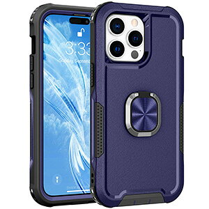 �A�b�v�� �A�C�t�H�� Apple iPhone 15 15 Plus 15 Pro 15 Pro Max �P�[�X �ϏՌ� �J�o�[ �Ռ��ɋ���TPU&PC 2�d�\�� �����O�t�� �X�^���h�@�\ �����O���w�ɒʂ����Ƃŗ����h�~ �Ռ��h�~ �������� ������� 