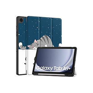 �T���X�� �M�����N�V�[ Samsung Galaxy A9 Plus 11�C���`(2023���f��) �P�[�X �J�o�[ �^�u���b�g PU���U�[ �����₷�� ����h�~ �I�[�g�X���[�v�@�\ �X�^���h�@�\ ���p �u�b�N�^ �l�C �蒠�^�J�o�[ ��