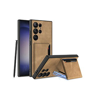 Samsung Galaxy S24 S24+ �P�[�X �J�o�[ ����ق��肩���� CASE �Ռ��ɋ��� 2�d�\�� TPU&PU���U�[ �w�ʃ��U�[�� �X�}�z�ی�P�[�X ������ �ϏՌ� �y�� �����₷�� ���p �M�����N�V�[ S24 S24+ �X�^���h