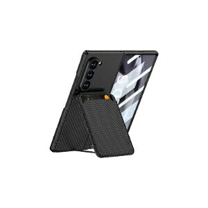 サムスン ギャラクシー Samsung Galaxy Z Fold6 5G ケース カバー 折りたたみ型Androidスマホアクセサリー PC プラスチック製 カードホルダー付き ブラケット付き CASE 耐衝撃カバー 軽量 持ちやすい 全
