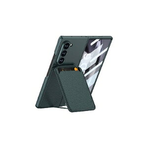 サムスン ギャラクシー Samsung Galaxy Z Fold6 5G ケース カバー 折りたたみ型Androidスマホアクセサリー PC プラスチック製 カードホルダー付き ブラケット付き CASE 耐衝撃カバー 軽量 持ちやすい 全