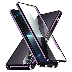 SONY Xperia 1 VI SO-51E/XQ-EC44/Xperia 10 VI SO-52E �P�[�X ���� �A���~�j�E���o���p�[ CASE �����₷�� �}�O�l�b�g���� �_�u�����S���b�N�t�� �G�N�X�y���A 1 VI 10 VI �ϏՌ��J�o�[ �O�㋭���K���X�ی� �y