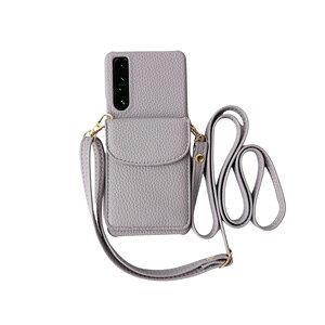 SONY Xperia 1 VI Xperia 10 VI �P�[�X �ϏՌ� �J�o�[ �^�t�Ŋ�� PU���U�[ �w�ʃJ�[�h�|�P�b�g �X�g���b�v�t�� ������� �J�b�R���� �l�C �Ռ��ɋ��� �����h�~ �\�j�[ �G�N�X�y���A 1 VI �G�N�X�y���A 