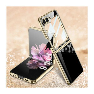 Samsung Galaxy Z Flip6 5G �P�[�X �J�o�[ �܂肽���݌^Android�X�}�z�A�N�Z�T���[ PC �v���X�`�b�N�� �����K���X�t�B�����t�� �G�b�W�E���b�L CASE �ϏՌ��J�o�[ �y�� �����₷�� �S�ʕی� �J�b�R���� 