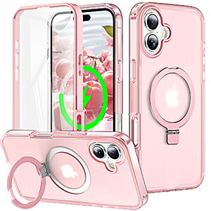 �A�b�v�� �A�C�t�H�� Apple iPhone 16 16 Plus 16 Pro 16 Pro Max �P�[�X �ϏՌ� �J�o�[ �Ռ��ɋ���TPU&PC&PE 3�d�\�� �S�ʕی� �����O�t�� �X�^���h�@�\ �����O���w�ɒʂ����Ƃŗ����h�~ �Ռ��h�~ �l�C ��