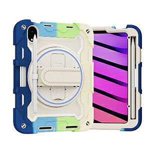 Apple iPad mini 7 �P�[�X �ϏՌ� �J�o�[ 2024���f�� �^�u���b�g�ی� �X�^���h�@�\�t�� �o���h�t�� 360�x��] ����ق��肩���� 2�d�\�� TPU&PC�f�� �l�C �������� ������� �֗����̍��� ���� 8.3�C