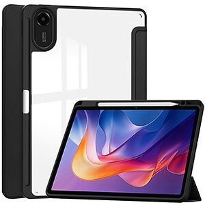 Xiaomi Redmi Pad 2 �P�[�X �N���A �ϏՌ� �J�o�[ PU���U�[ �N���A�o�b�N�P�[�X ������� �����₷�� ����h�~ �X�^���h�@�\ �I�[�g�X���[�v�@�\ �������� �^�u���b�g�P�[�X �J�b�R���� �V���I�~ 