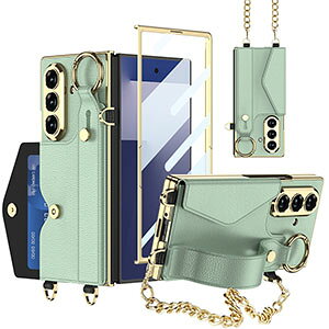 �T���X�� �M�����N�V�[ Z �t�H�[���h7 5G Samsung Galaxy Z Fold7 5G �P�[�X �J�o�[ PC+�����K���X �����O�t�� �X�^���h�@�\ �J�[�h���[ �X�g���b�v�t�� ���K���� CASE �ϏՌ��J�o�[ �Ռ��h�~ �J�b�R��