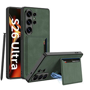 �T���X�� �M�����N�V�[ Samsung Galaxy S26 Ultra �P�[�X �J�o�[ TPU&PU���U�[ �X�^���h�@�\ �J�[�h���[ �l���ϏՌ� �����h�~ �w��h�~ ��G�蔲�Q �ی�P�[�X �J���������Y�ی� �l�C �������� ������