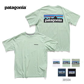 パタゴニア【patagonia】38504 Men's P-6 Logo Responsibill Tee T-Shirt メンズ P-6ロゴ レスポンシビリティー Tシャツ ロゴT WHITE BLACK ホワイト ブラック アウトドア 登山 レギュラー・フィット【ネコポス発送】