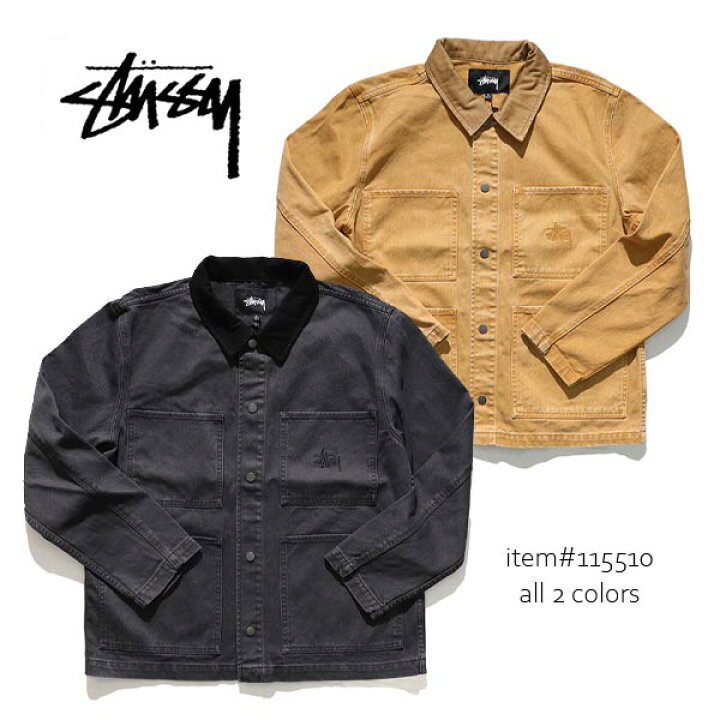 楽天市場】ステューシー【STUSSY】115510 HEAVY WASH CHORE JACKET 