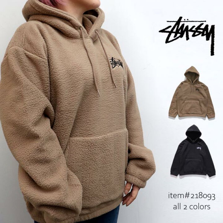 楽天市場】ステューシー【STUSSY】218093 BROUSON POLAR FLEECE HOOD 