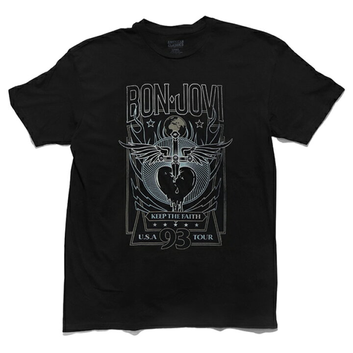 楽天市場】ボン ジョヴィ【BON JOVI】SS TEE BLACK ブラック ロゴ 半袖 
