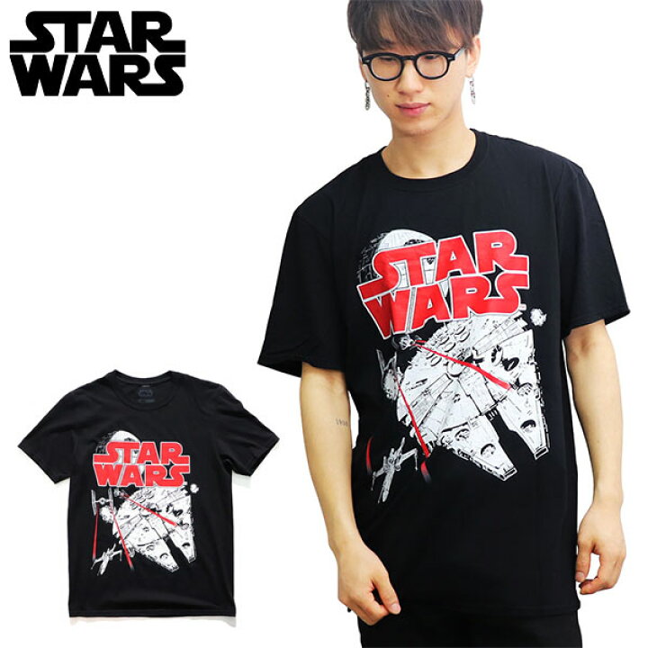 楽天市場 スターウォーズ Star Wars Falcon Ss Tee ミレニアム ファルコン 宇宙船 Black ブラック ロゴ 半袖 Tシャツ ロゴ 映画 Movie 正規品 本物 メンズ レディース ネコポス送料無料 ボブズ洋品店