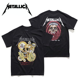 メタリカ【Metallica】SS TEE Tシャツ 半袖 ロックT バンドT ヒップホップ ロゴT アメリカ ヘヴィメタル・バンド ロックの殿堂 メンズ レディース 正規品 BLACK ブラック【ネコポス発送】