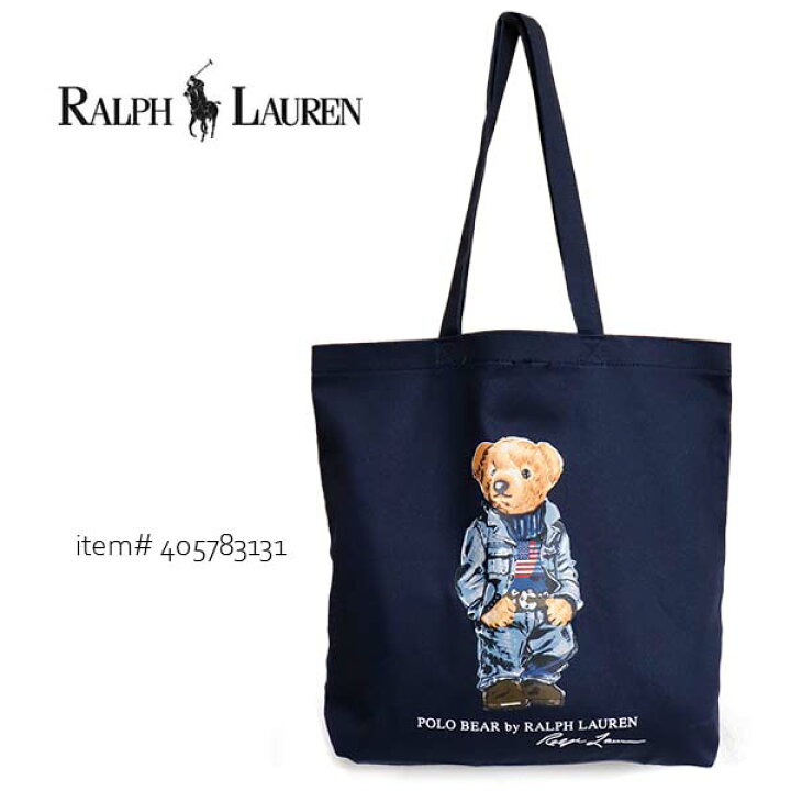 楽天市場 ポロ ラルフローレン Polo Ralph Lauren トートバッグ Navy ベアー トート 鞄 メンズ レディース 通勤 通学 買い物 ネコポスのみ送料無料 ボブズ洋品店