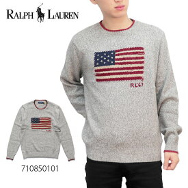 ポロ ラルフローレン【POLO RALPH LAUREN 】710850101 ニット セーター 人気 国旗 メンズ トップス 長袖 クルーネック アメリカ 男性【あす楽】【送料無料】