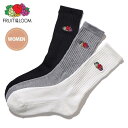 フルーツオブザルーム【FRUIT OF THE LOOM】16309100 フルーツロゴ刺繍クルーソックス 靴下 23-25cm レディース 3足セット 3 PAIR SOCKS ロングソックス ハイソックス ソックス ワンポイント マルチ ホワイト グレー ブラック アウトドア スニーカー【ネコポス発送】
