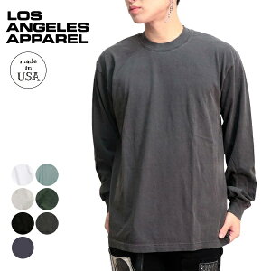 ���T���[���X�A�p�����yLos Angeles Apparel�z1807GD 6.5oz Long Sleeve Garment Dye Crew Neck T-Shirt ����T ���� �E�H�b�V�� �x�[�V�b�N ���j�Z�b�N�X �����Y ���f�B�[�X �V���v�� �g�b�v�X ���K�i�y�l�R�|�X��