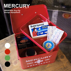 マーキュリー【MERCURY】エマージェンシーボックス MEBUEB アメリカン雑貨　救急箱 薬 BOX インテリア 雑貨 収納　4Color【あす楽】