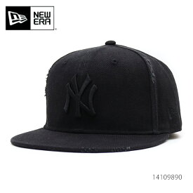 ニューエラ【NEW ERA】14109890 59FIFTY Damaged Denim ニューヨーク・ヤンキース キャップ 5950 NY 帽子 ダメージ加工 ユニセックス メンズ レディース ブラック【あす楽】【送料無料】