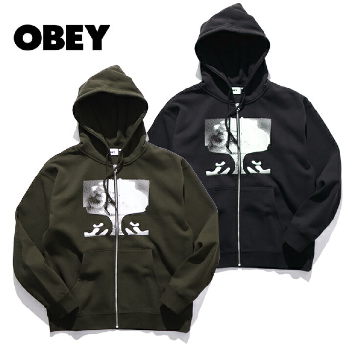 楽天市場】オベイ【OBEY】112853917 LIBERATION ZIP HOOD パーカー 