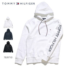 トミーヒルフィガー【TOMMY HILFIGER】78J9710 PULLOVER HOODIE フーディー パーカー 裏起毛 長袖 メンズ ロゴ トップス プルオーバー レディース ベーシック NAVY BLACK WHITE US規格【あす楽】【送料無料】