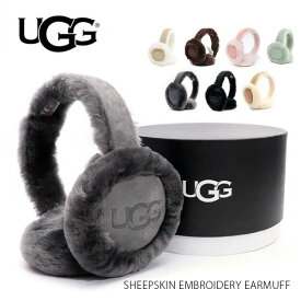 アグ【UGG】20955 SHEEPSKIN EMBROIDERY EARMUFF シープスキン エンブロイダリー イヤマフ もこもこ 耳あて レディース プレゼント ギフト 防寒 冬 クリスマス あたたかい かわいい アウトドア 通勤 通学【送料無料】