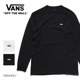 バンズ【VANS】VN0A49LC LEFT CHEST HIT LONG SLEEVE TEE 長袖 ロングTシャツ ロンT カットソー ロゴ メンズ トップス シンプル ストリート スケーター WHITE BLACK【ネコポス発送】