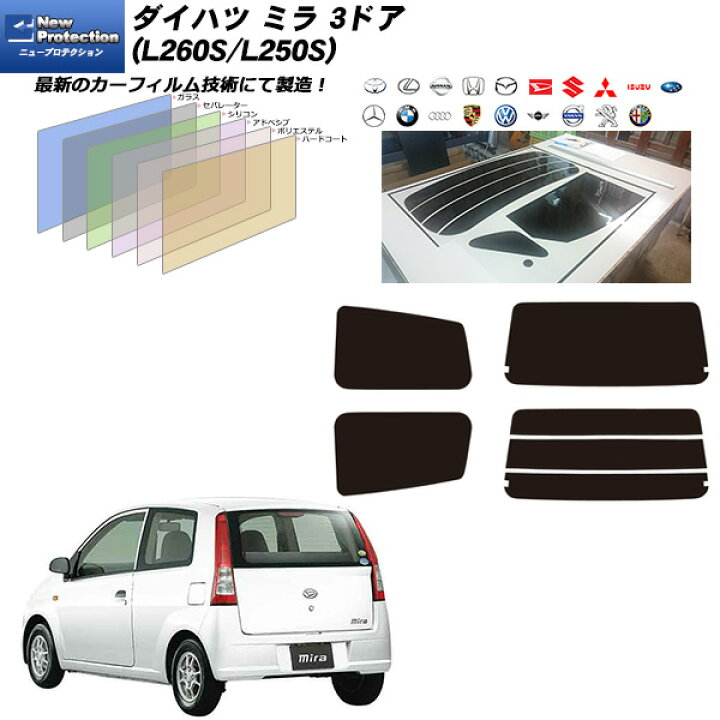楽天市場】ダイハツ ミラ 3ドア (L260S/L250S) ニュープロテクション 