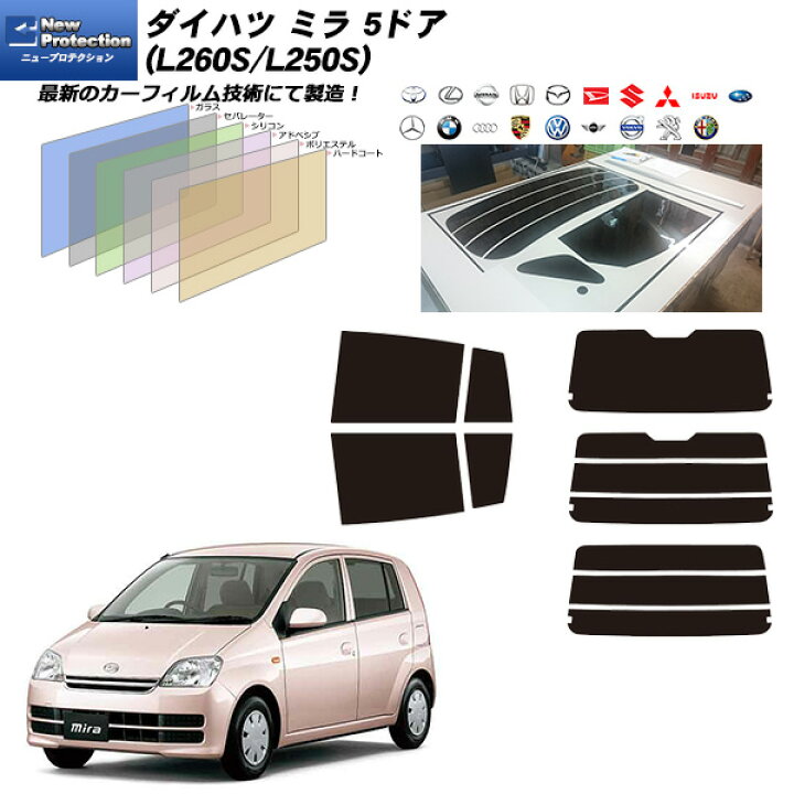 楽天市場】ダイハツ ミラ 5ドア (L260S/L250S) ニュープロテクション 