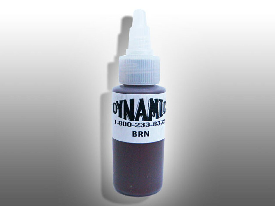 【DYNAMIC】 インク (30ml) ブラウン 【TATTOO tattoo タトゥー 入れ墨 入墨 刺青 トライバル タトゥーマシン タトゥーキット タトゥー用品 タトゥーセット タトゥーニードル タトゥー針】 ボディデコ アフターインクド 90ml )