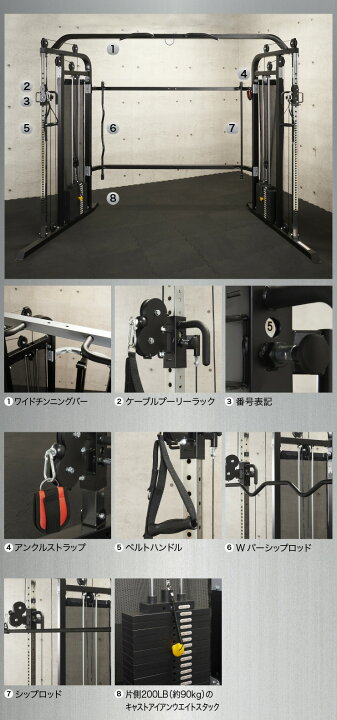 楽天市場】ケーブルマシン ワイドタイプ ケーブルクロスマシン 