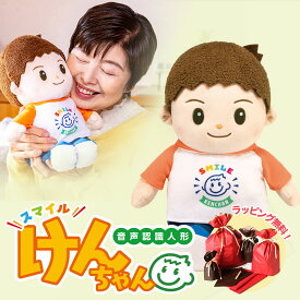 【クーポンで1000円OFF！7/26AM1:59まで】スマイルけんちゃん 音声認識人形 スマイル けんちゃん おしゃべりパートナー おしゃべり人形 会話 男の子 しゃべる ぬいぐるみ 人形 話し相手 会話ロボット お年寄り 敬老の日 ケンちゃん 介護用品 会話ロボット おしゃべりみーち