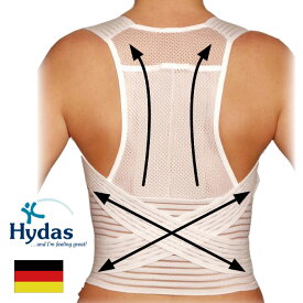 Hydas 背中サポートベルト ドイツ 矯正ベルト 姿勢矯正ベルト 猫背矯正ベルト 姿勢 矯正 背筋 猫背 猫背矯正 ベルト サポーター コルセット 腰痛 美姿勢 巻き肩 補正 バストアップ ドイツ製 ハイダス