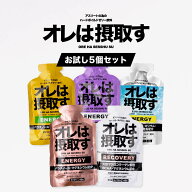 オレは摂取す「お試し5個セット」Tパウチエネルギージェル5個セット(はちみつレモン、ピーチ、グレープ、…