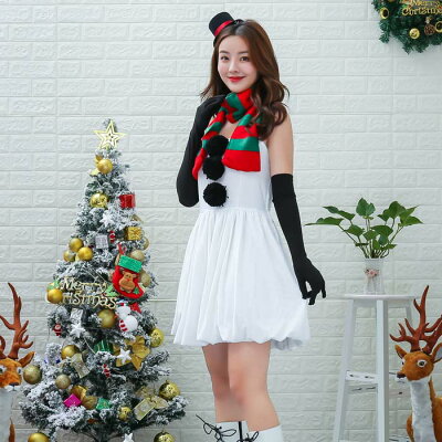 2019xmasスノーガールクリスマスイベントコスチュームコスチュームコスプレサンタクロースサンタ雪だるまハロウィンコスプレ
