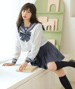 コスプレ 制服 セーラー服 長袖 大人 ブラウス クロップド丈 スカート リボン セット 3点セット S M L 2L ホワイト グレー 女子高生 高校生 中学生 JK 学生 仮装 衣装 お揃い 双子コーデ 可愛い 清楚 シック 大人可愛い ハロウィン
