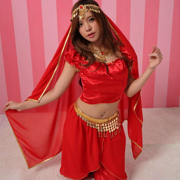 楽天市場 ハロウィン コスプレ 衣装 ハーレムナイト コスチューム一式 ベリーダンス セットアップ レディース セットアップ アラビアン ベリーダンス ジャスミン コスチューム へそ出し セクシー Hlng ハロウィンコスプレ コスプレ衣装 あす楽 ボディーライン