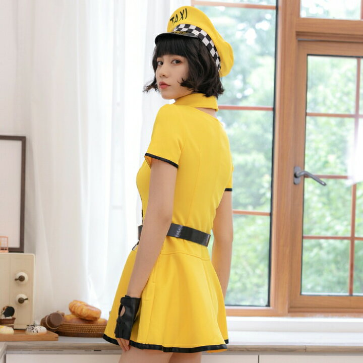 楽天市場 ハロウィン コスプレ Nyタクシードライバー 衣装 仮装 タクシードライバー 制服 衣装 コスチューム Nyタクシードライバー 可愛い ワンピ ワンピース ミニスカ セクシー 黄色 大人 レディース ハロウィンコスプレ コスプレ衣装 可愛い ボディーライン