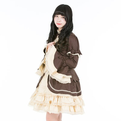 ブルージュトワイライトセットアップドレスロリイタワンピース花柄コスプレゴシックパーティー余興S〜4Lサイズあり3色展開l486衣装
