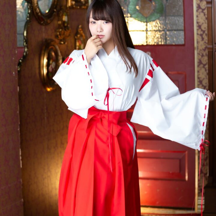 楽天市場 ハロウィン コスプレ コスプレ ロング丈巫女 巫女 神主 神社 出雲巫女 衣装 フルセット 仮装 衣装 コスチューム こすぷれ コス おすすめ 可愛い 男ウケ セクシー 大きいサイズ 大人 レディース ハロウィン ハロウィンコスプレ コスプレ衣装 あす楽 可愛い
