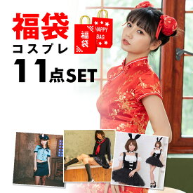 2025新年福袋 福袋 コスプレ コスチューム 11点セット 制服 メイド メイド服 ポリス コスチューム ウィッグ マスク コスプレ衣装 お楽しみ ワクワク 何が届くかお楽しみ 仮装 衣装 こすぷれ コス おすすめ ハロウィンコスプレ ハロウィン衣装 ハロウィン